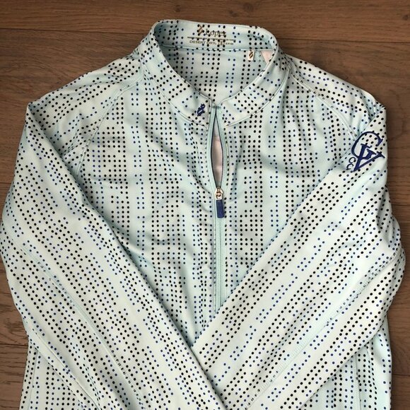 Lopez Jazzy Athletic Activewear Desert Dry Full Zip Golf Jacket Blue Sz S NWOT - Picture 11 of 14